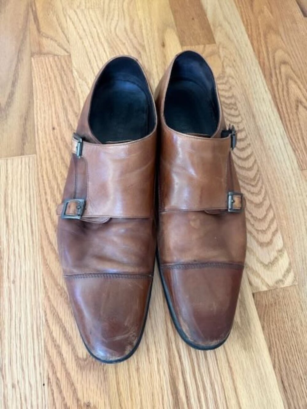 Calibrate Cap Toe Double Monk Strap Dress Shoe - Size 12